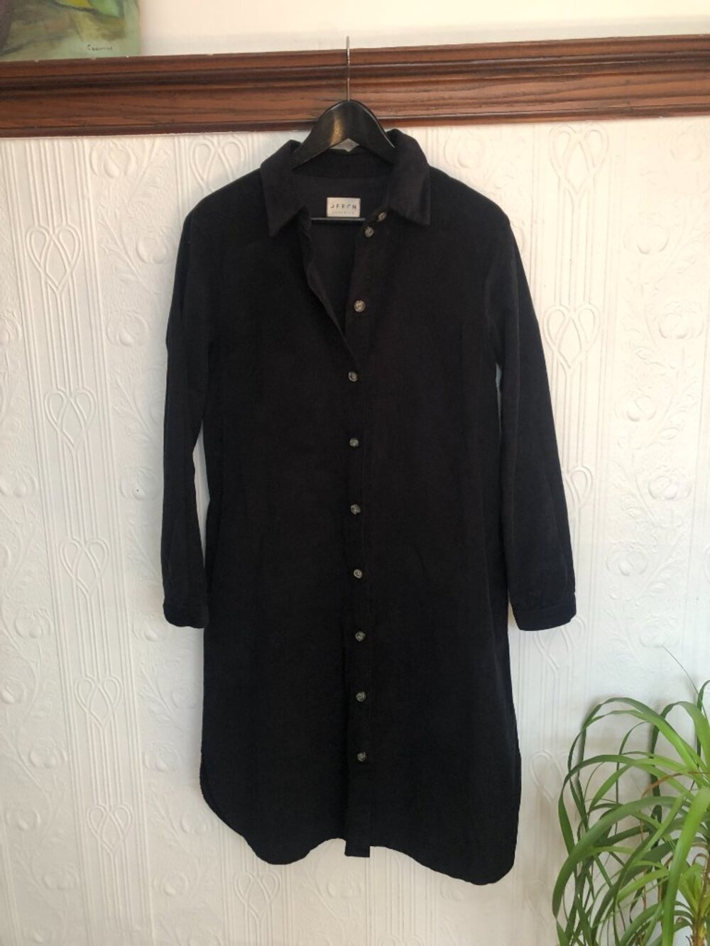 Offon clothing black corduroy shirt dress size M - oversized - Picture 7 of 8